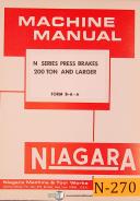 Niagara-Niagara N Series, 200 Ton & Larger PRess Brakes, B-6-A Instruct and Parts Manual-200-200 Ton-200 Ton & Larger-N-Series N-01